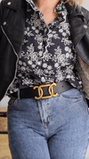 ceinture cuir noir