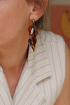Boucles d'oreilles Pitys pendantes effet écaille